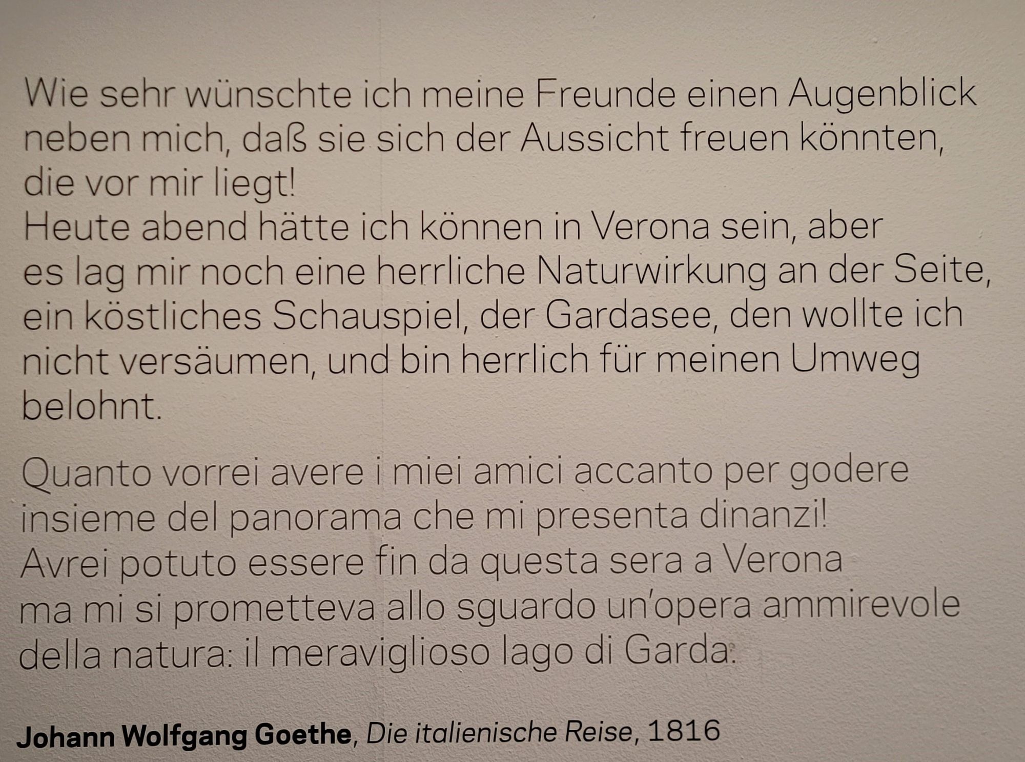 Johann Wolgang Goethe Gardasee