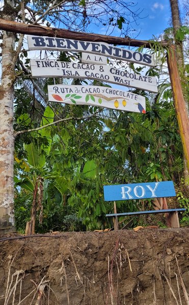 Schild Finca de Cacao