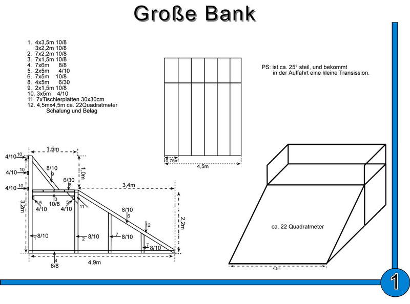 Die Vereinsgeschichte 2002 große Bank Bauplan