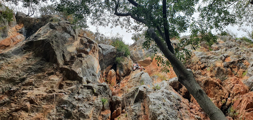 Klettern Vecchiano, Au Verdon, 6a, 18 m