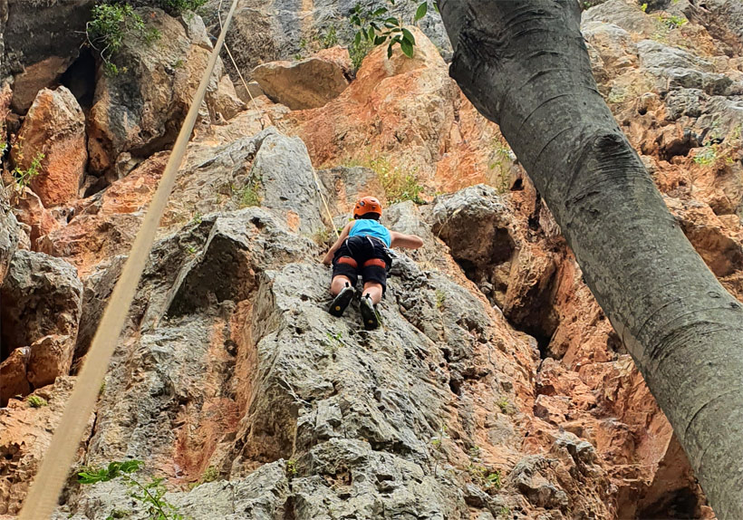 Klettern Vecchiano, Grattugia, 5b, 18 m