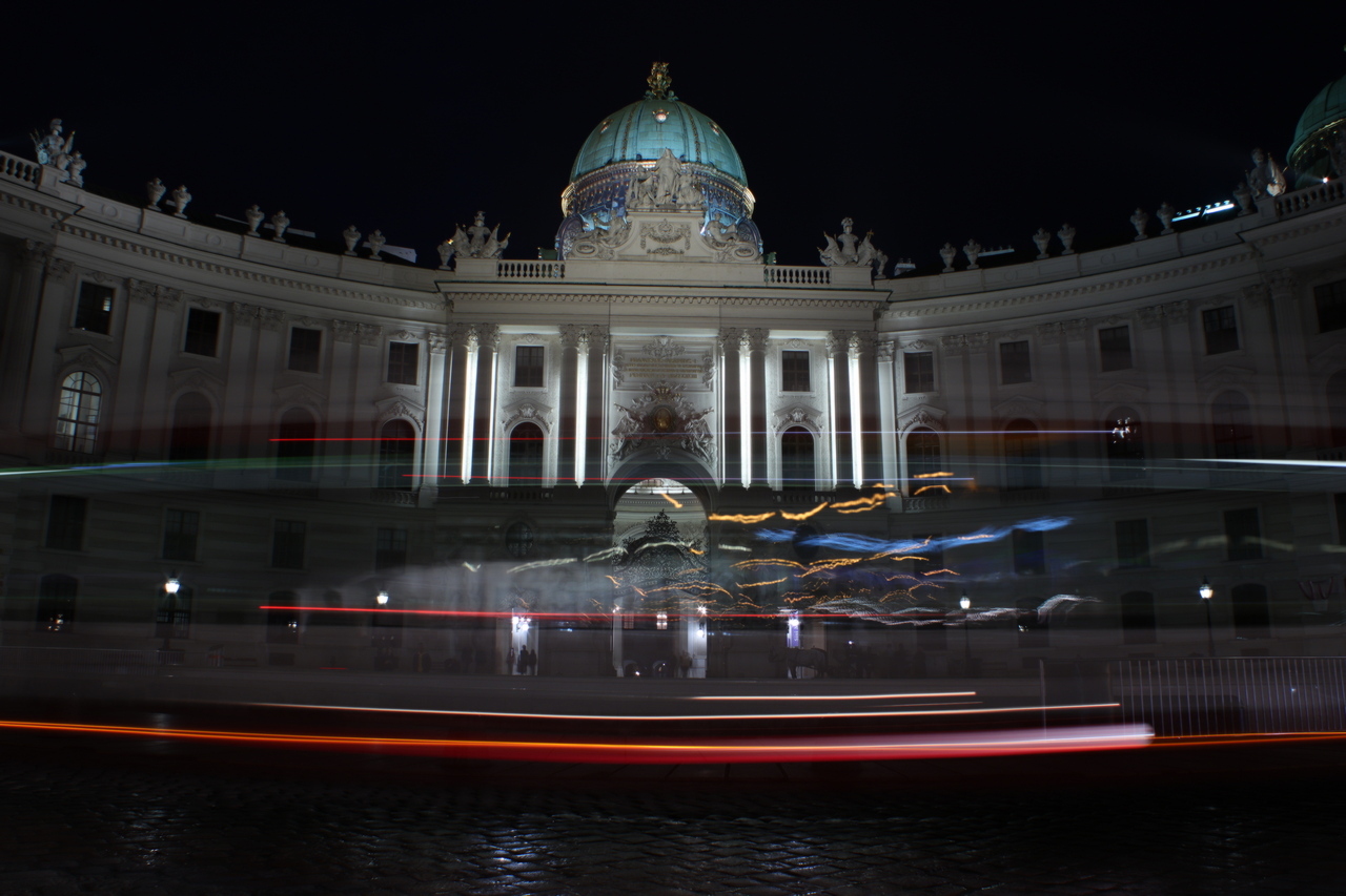 Wiener Hofburg, bei Nacht