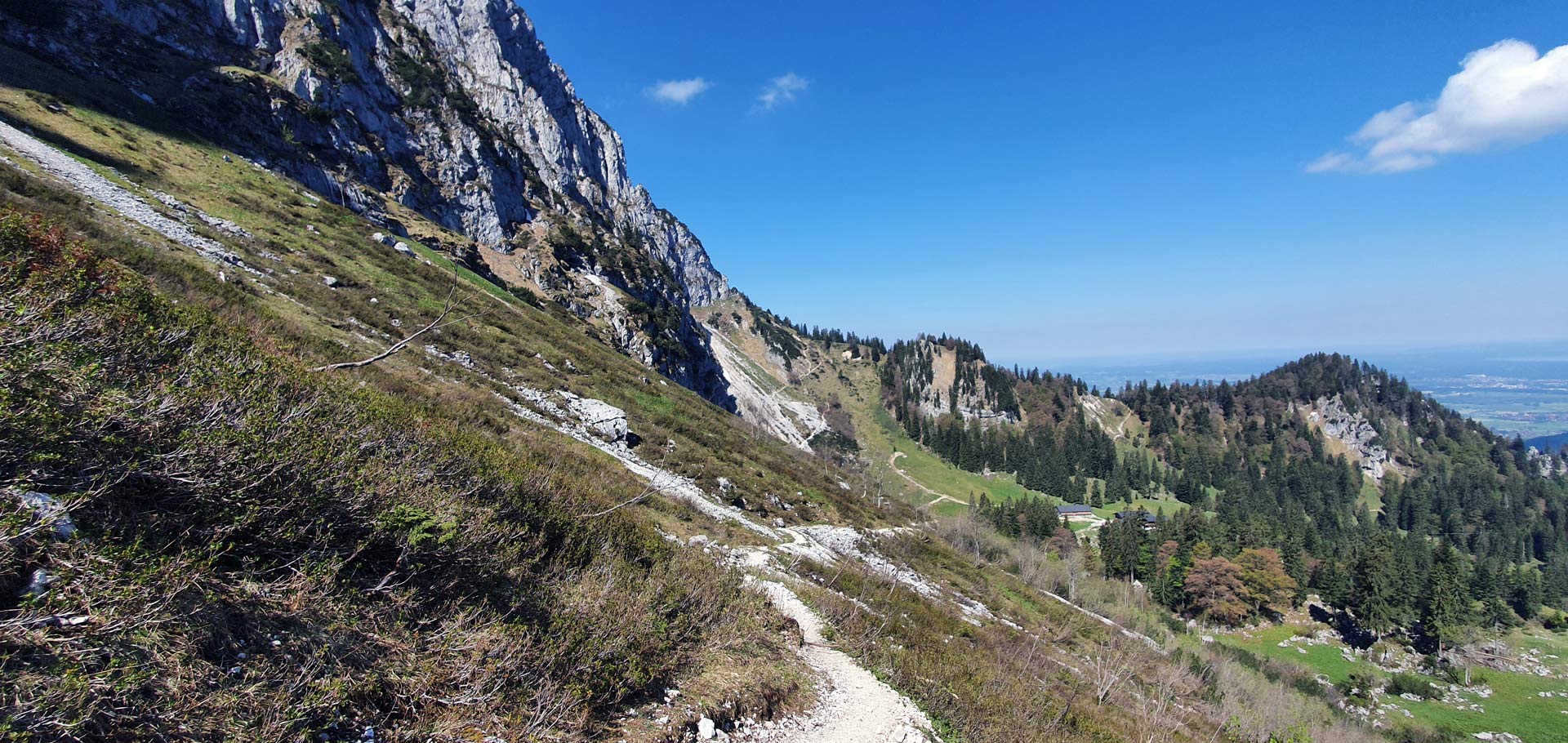 Vom Sattel Blick Tutzinger Hütte