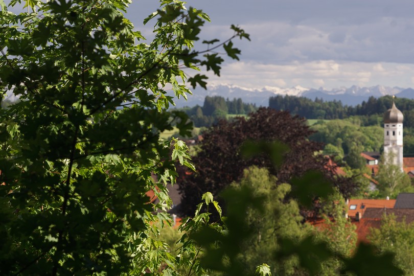 Blick auf die Berge Andechs